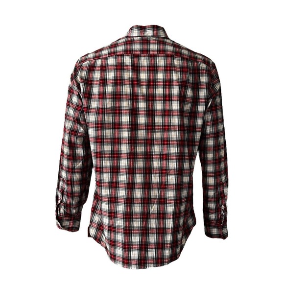 Nike Shirt Men Size Medium SB Button Down Long Sleeve Red Plaid Skateboarding - Picture 2 of 3